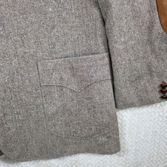 Vintage Kenny Rogers Western Blazer Mens 48R USA Made Leather Elbow Patch Cowboy - Picture 4 of 13